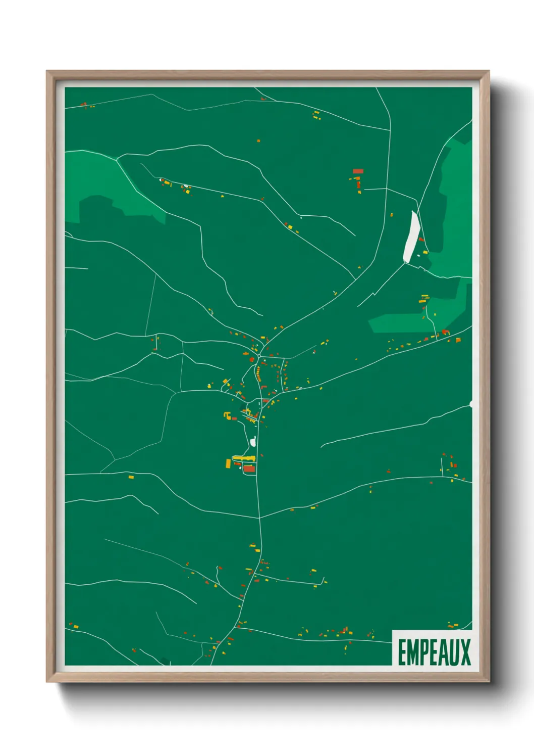 Une affiche de carte sur Empeaux