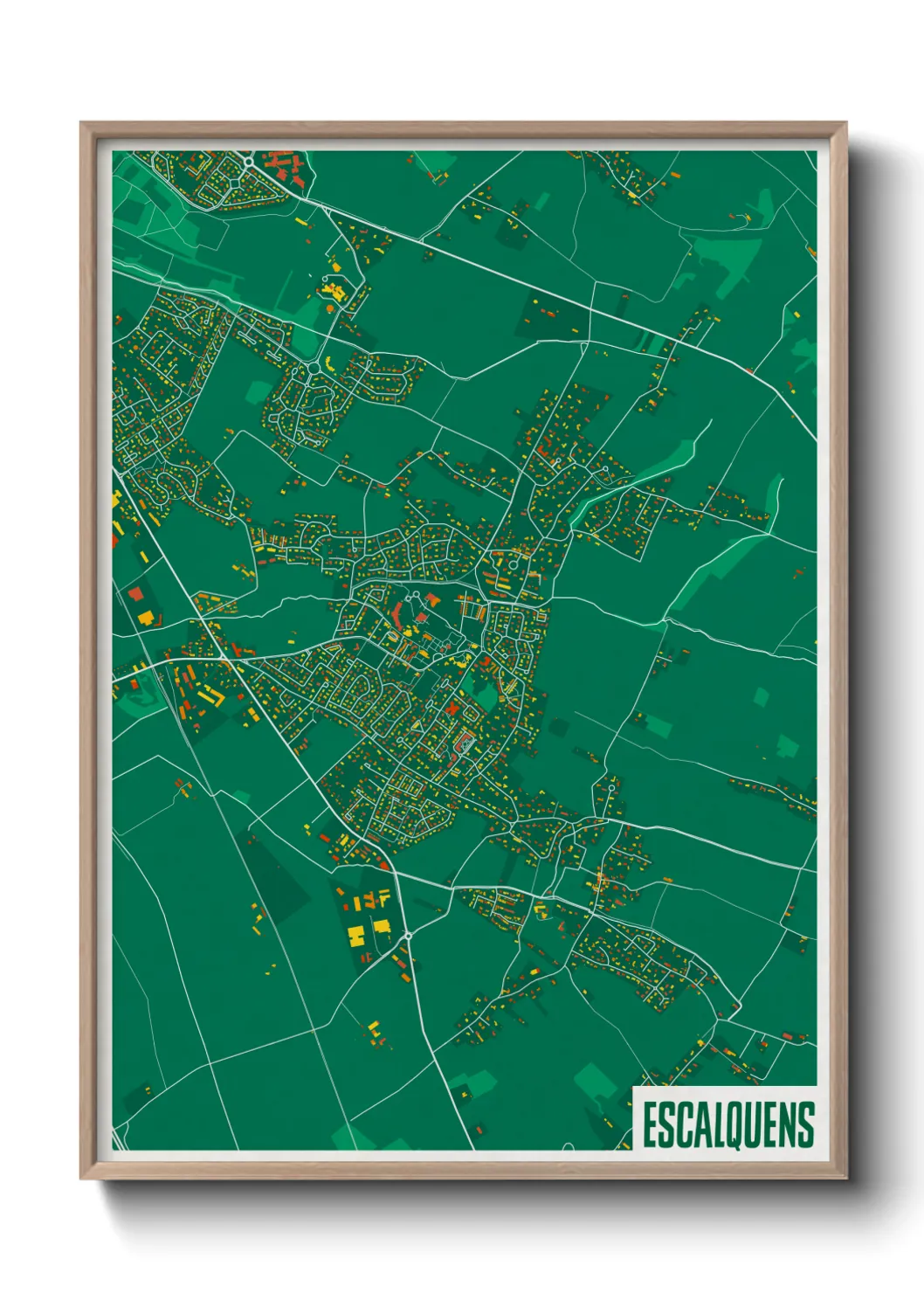 Une affiche de carte sur Escalquens