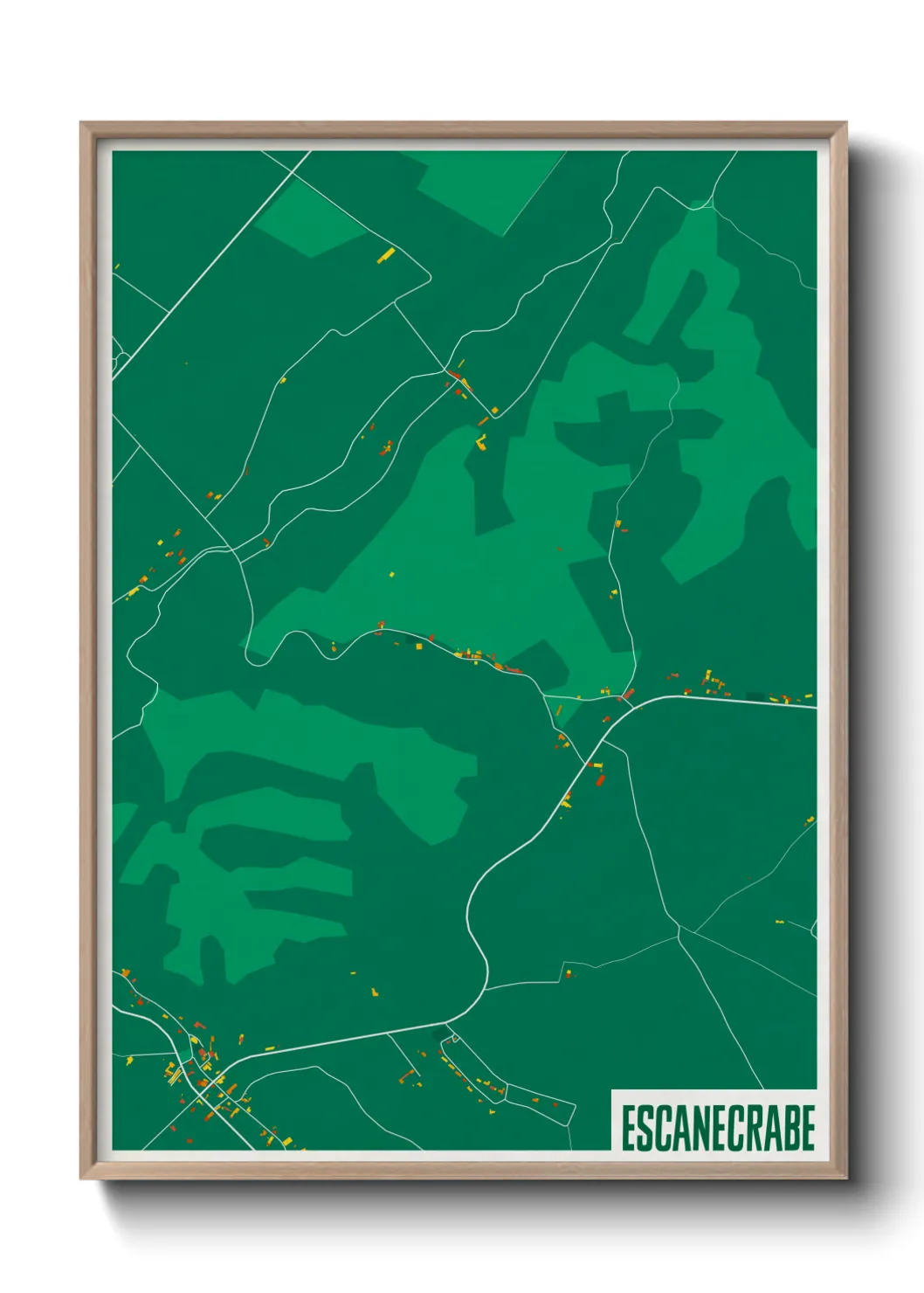 Une affiche de carte sur Escanecrabe