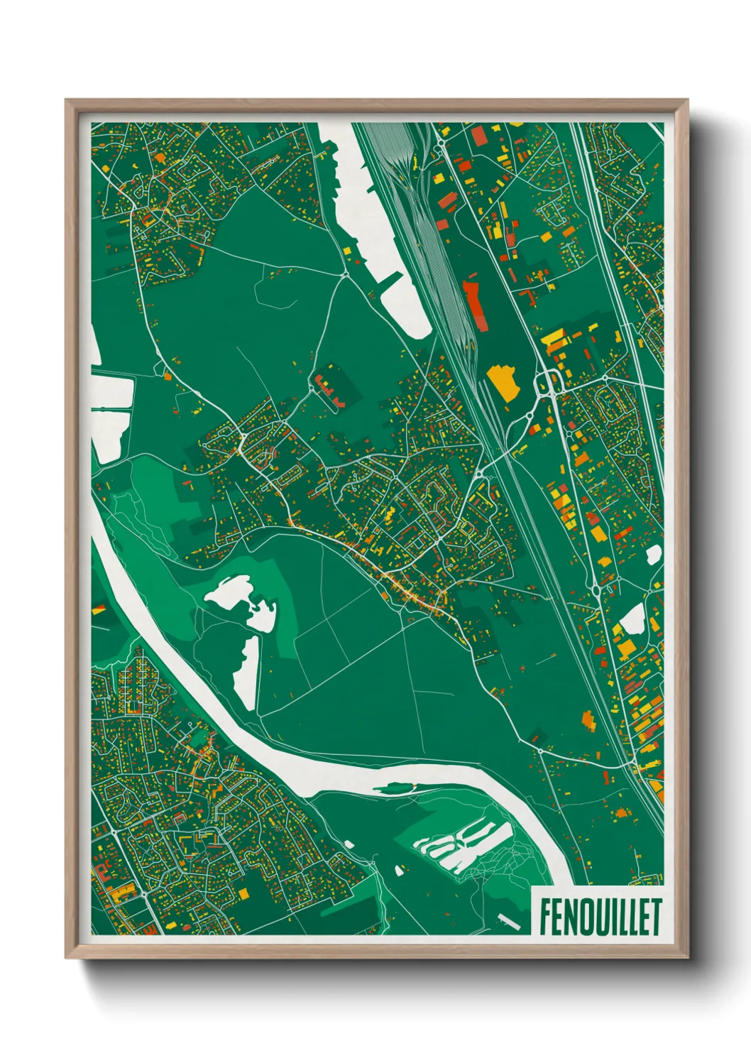 Une affiche de carte sur Fenouillet