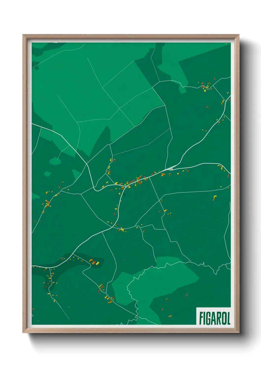 Une affiche de carte sur Figarol