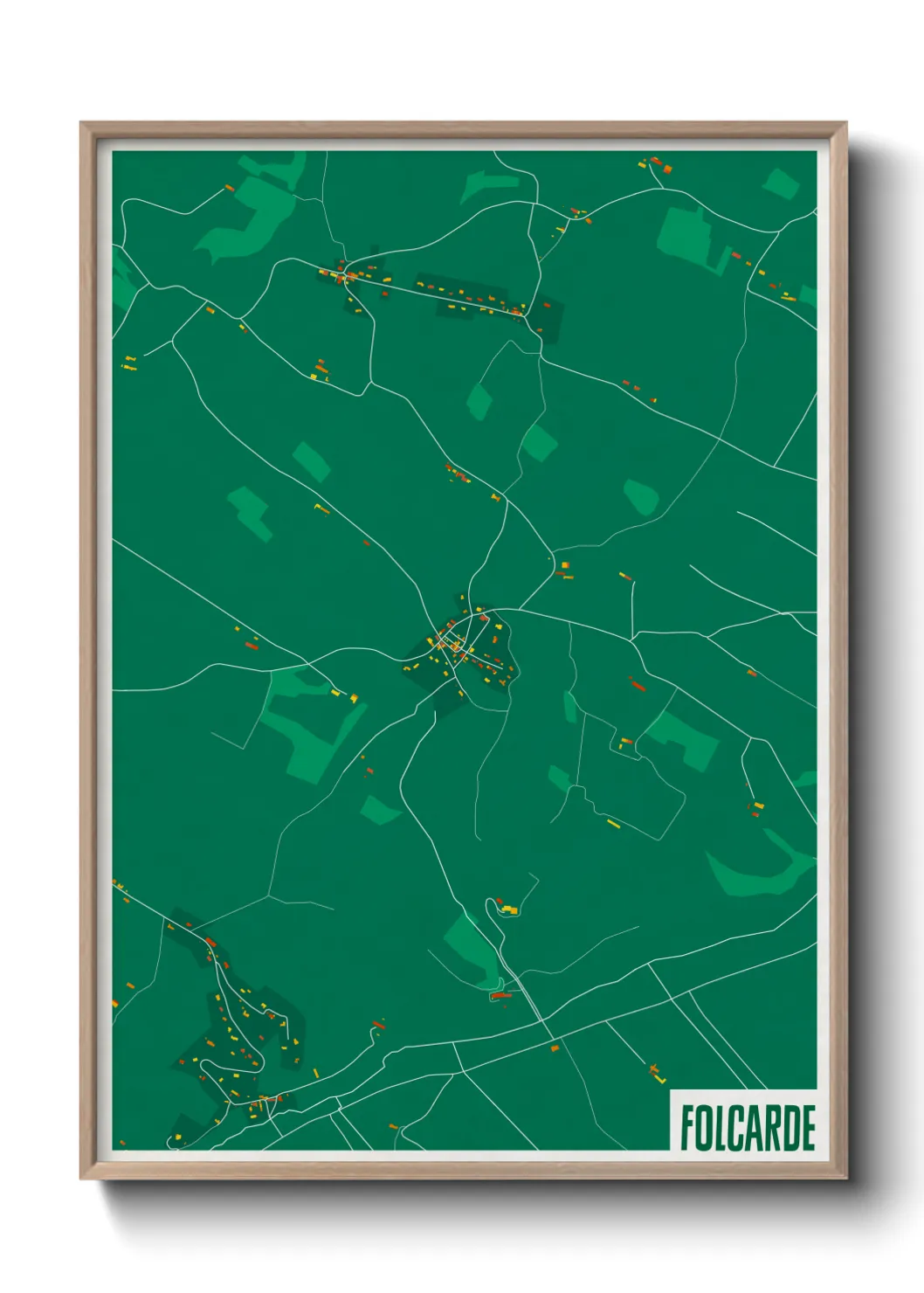 Une affiche de carte sur Folcarde