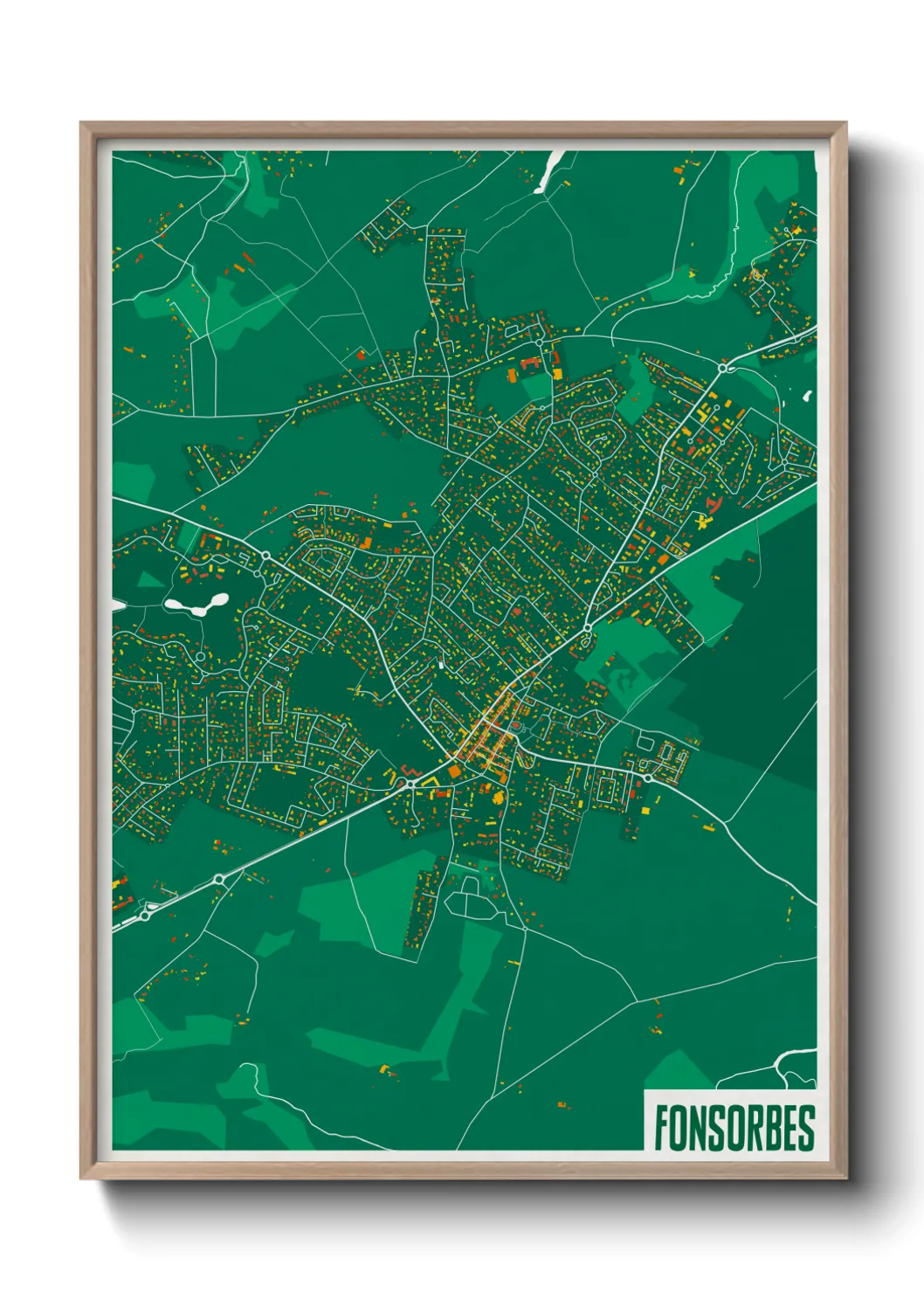 Une affiche de carte sur Fonsorbes