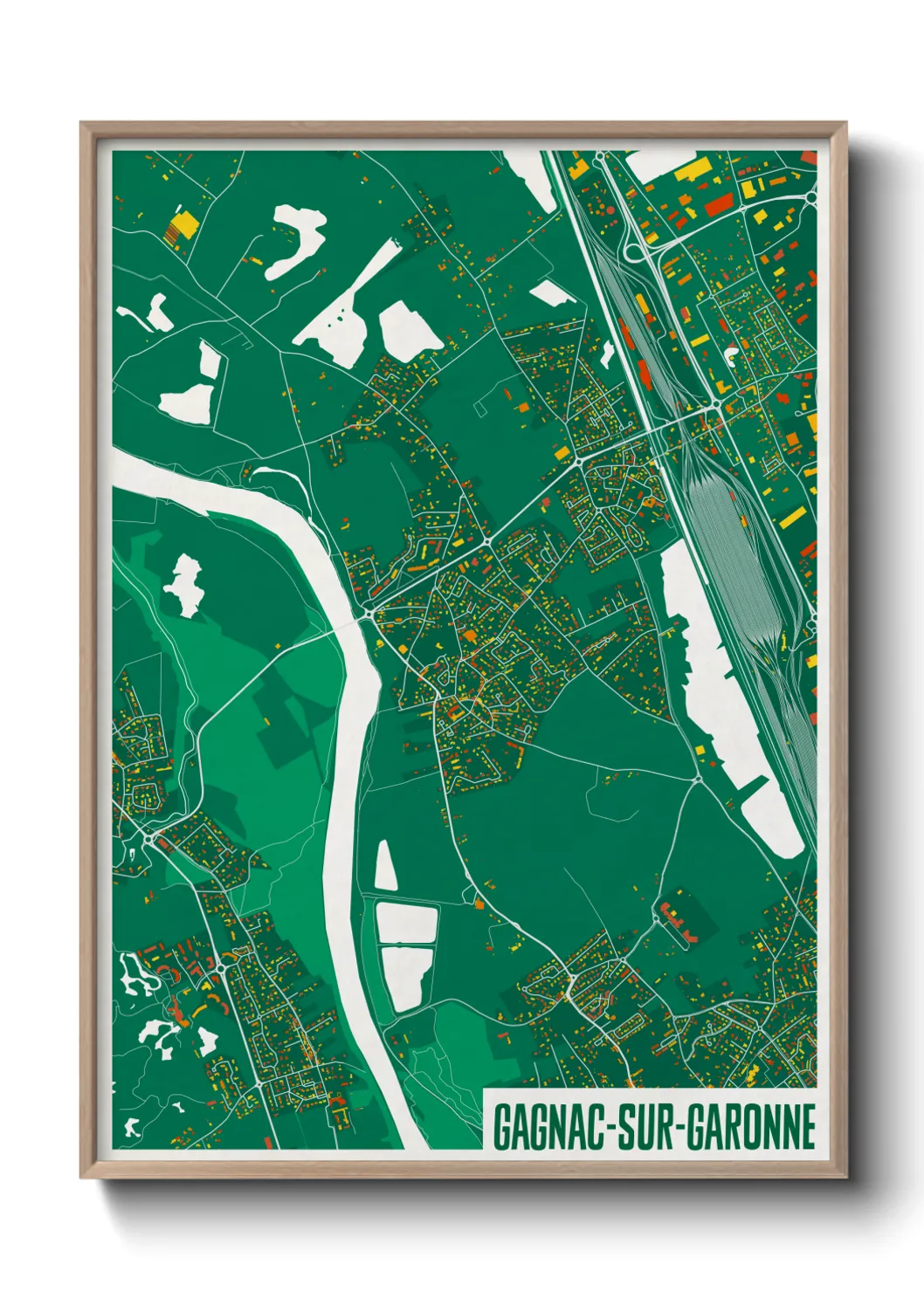 Une affiche de carte sur Gagnac-sur-Garonne