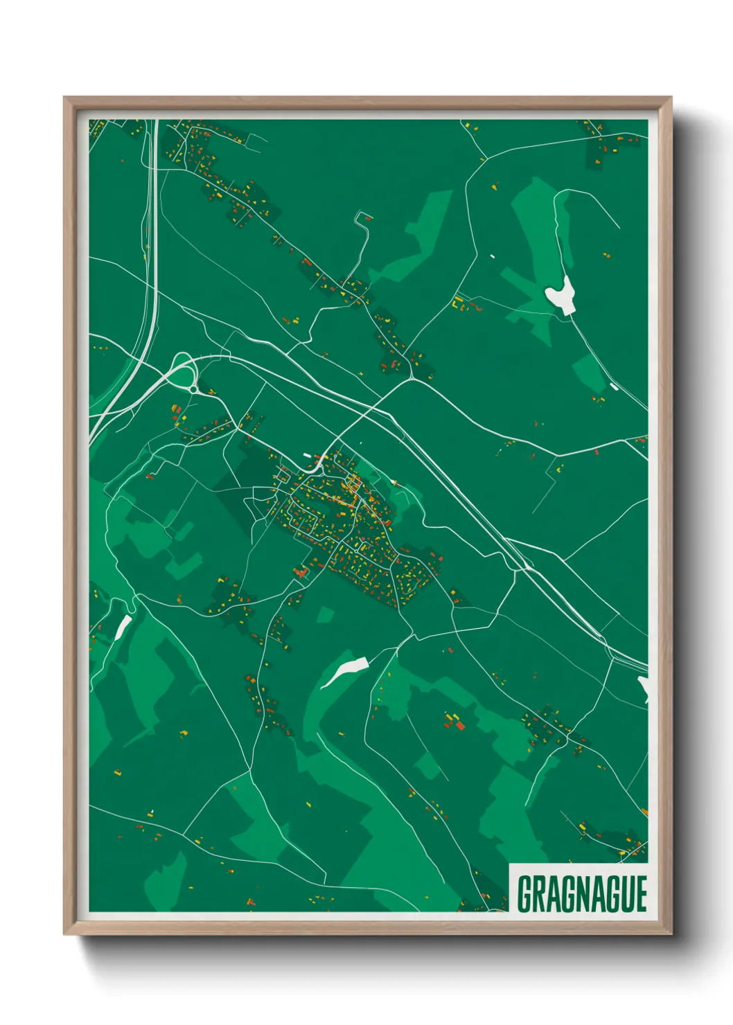 Une affiche de carte sur Gragnague