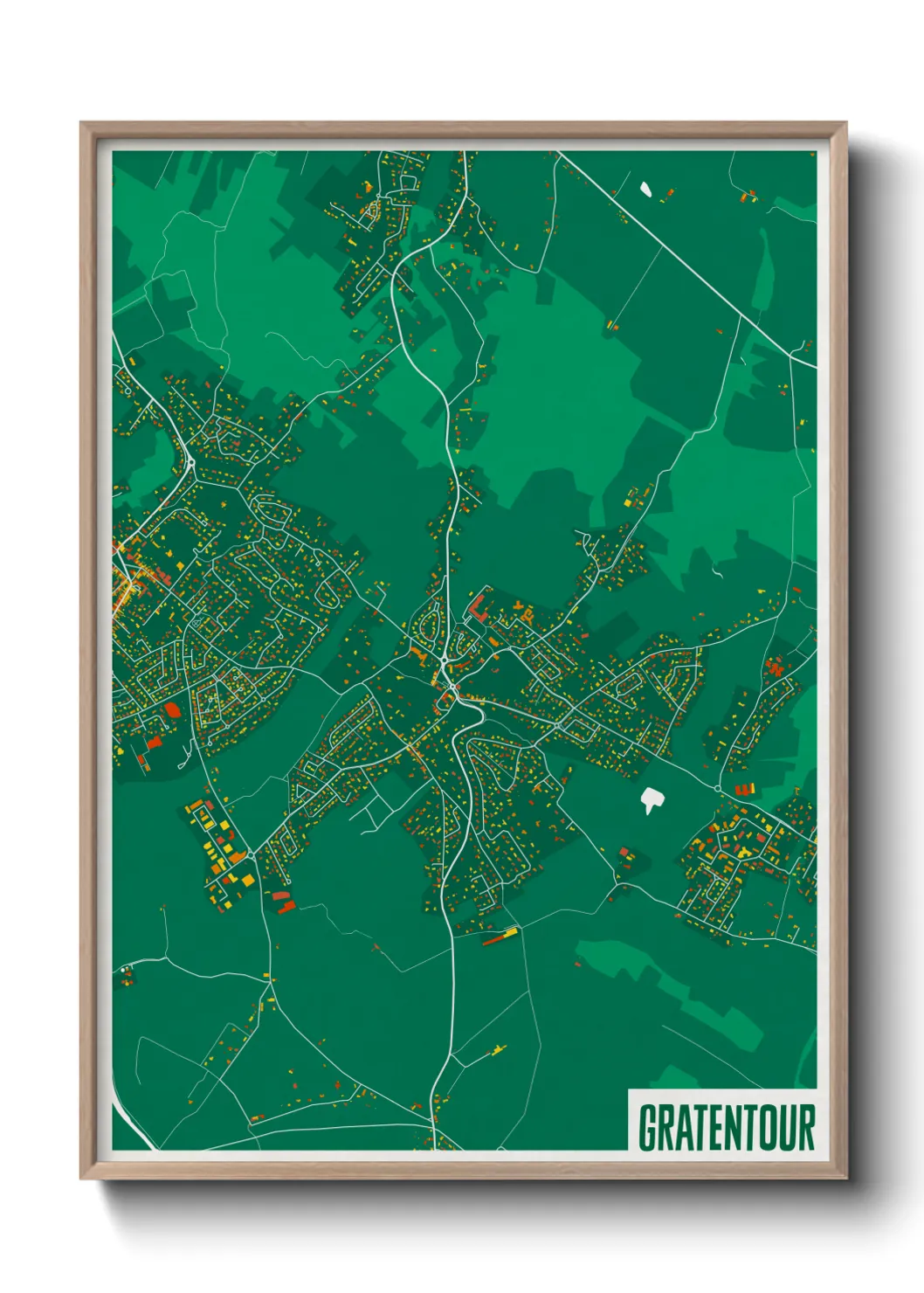 Une affiche de carte sur Gratentour