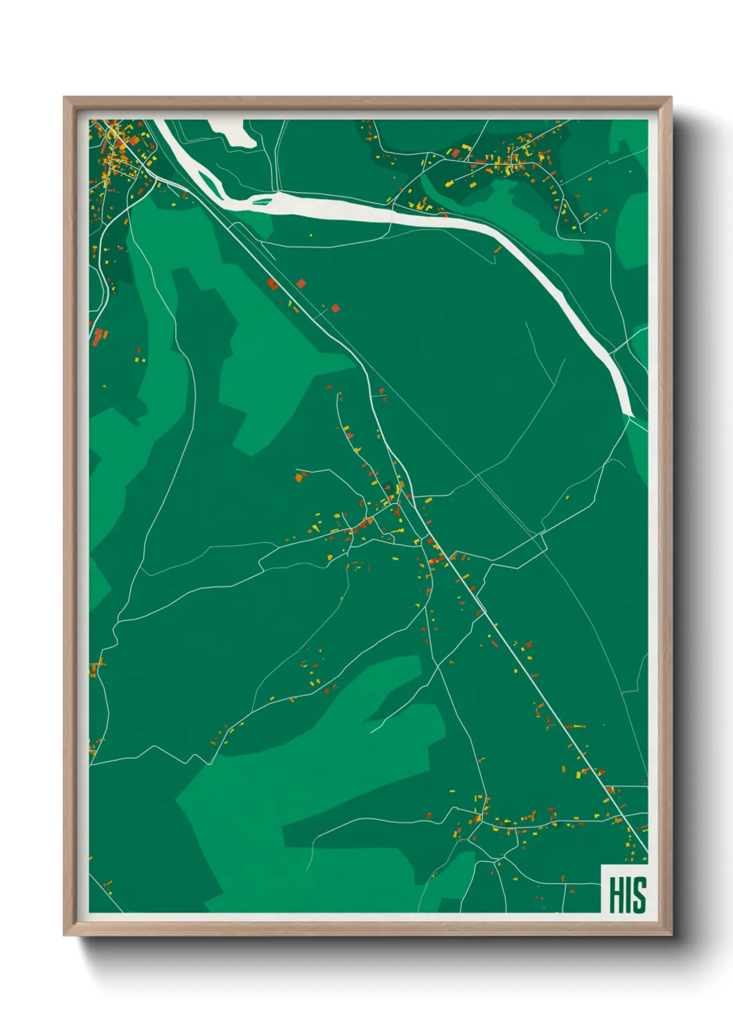 Une affiche de carte sur His