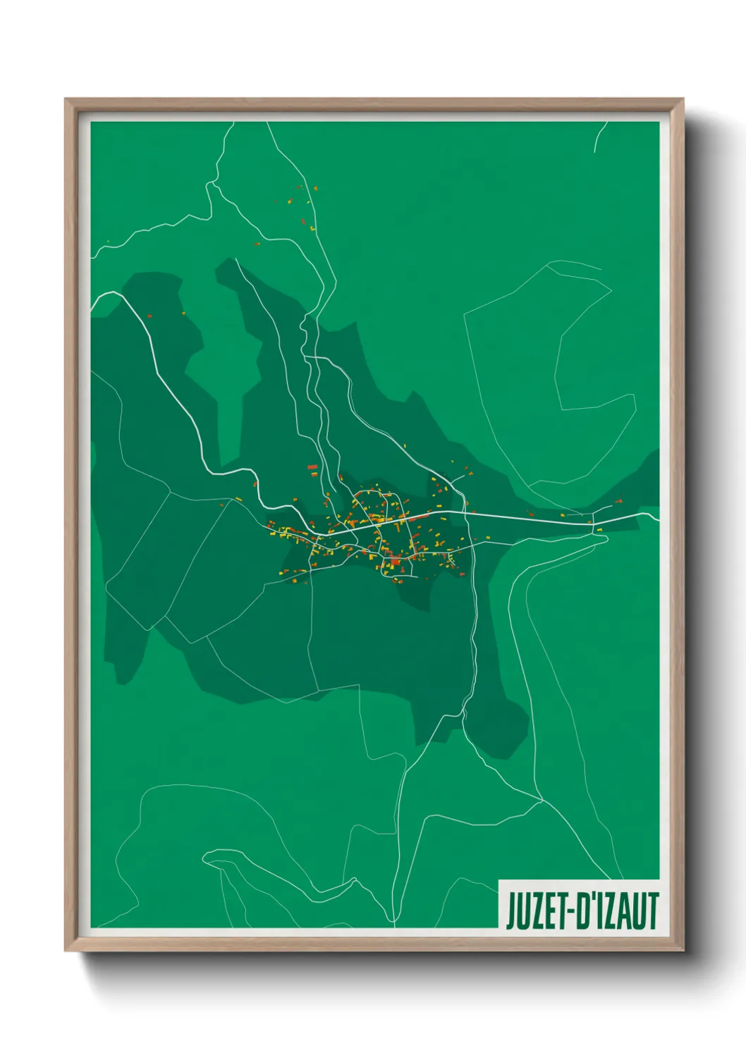 Une affiche de carte sur Juzet-d'Izaut