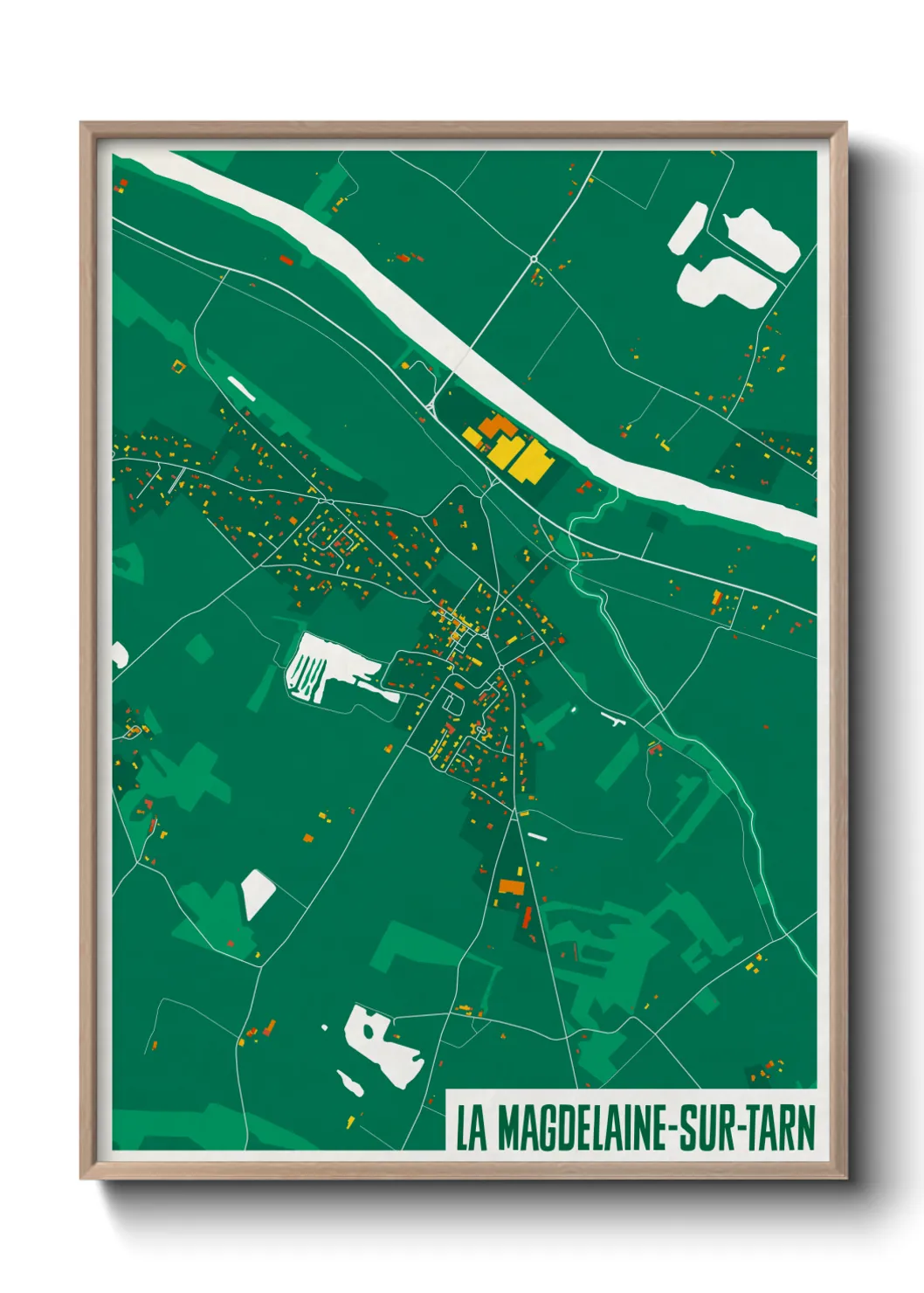 Une affiche de carte sur La Magdelaine-sur-Tarn