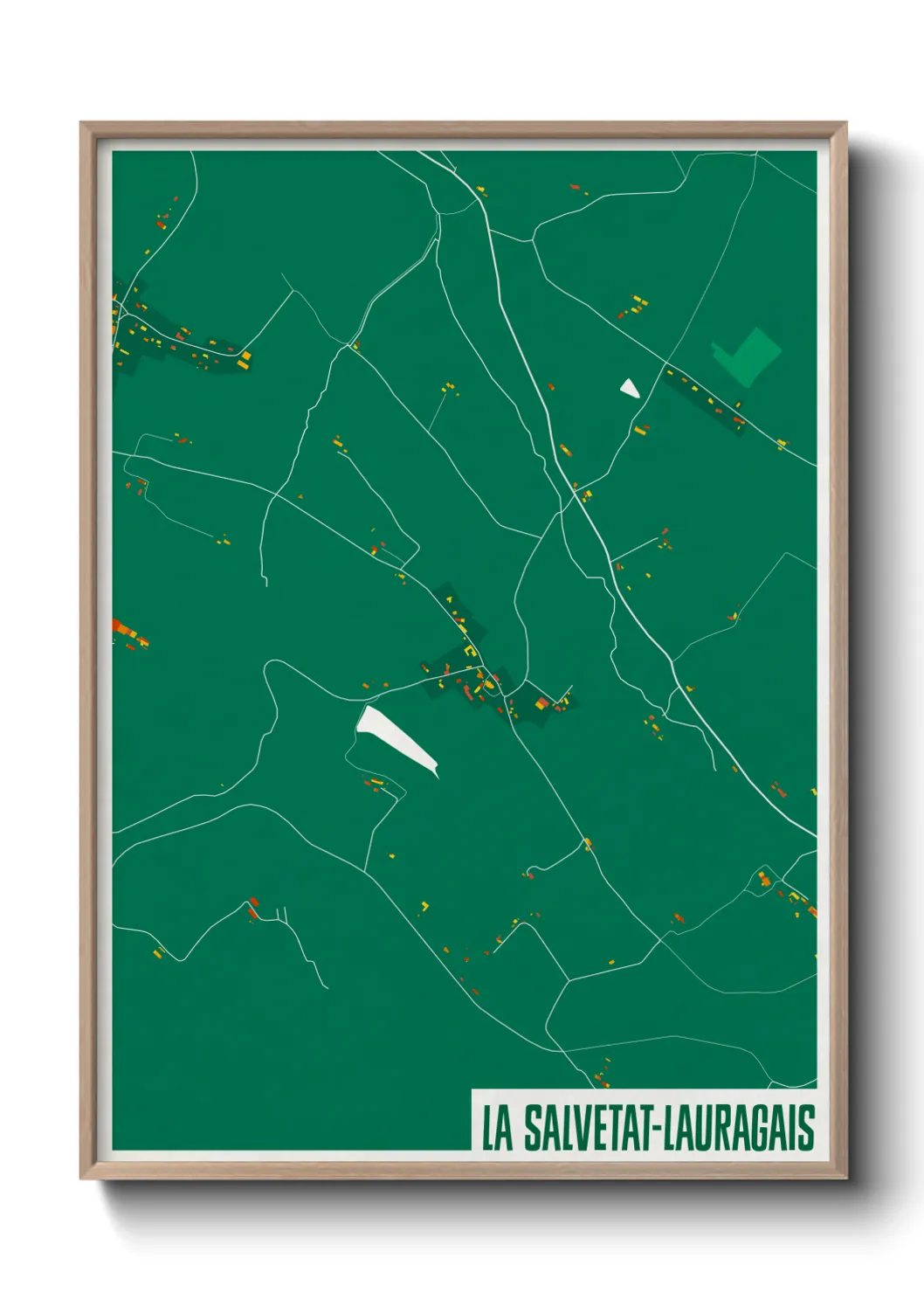 Une affiche de carte sur La Salvetat-Lauragais