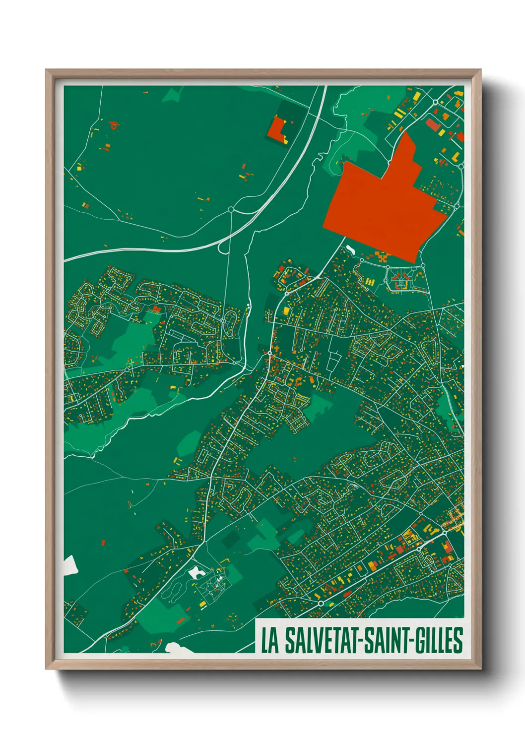 Une affiche de carte sur La Salvetat-Saint-Gilles