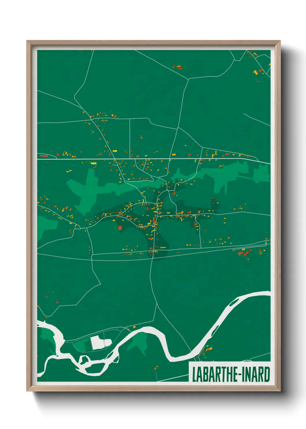 Une affiche de carte sur Labarthe-Inard