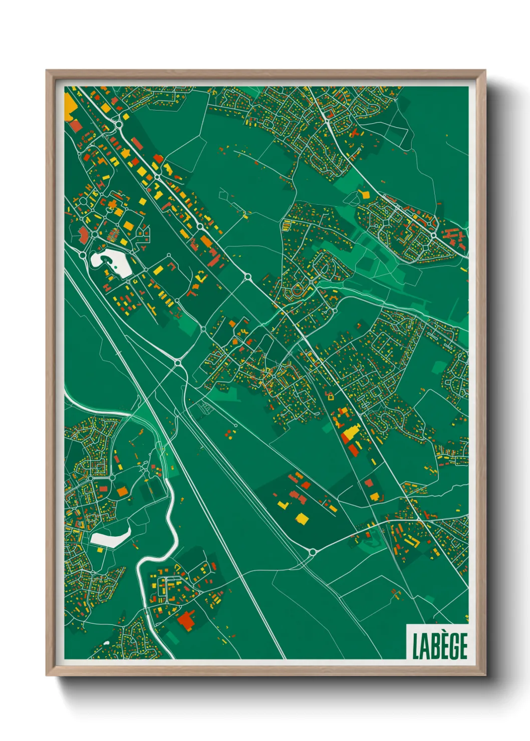 Une affiche de carte sur Labège
