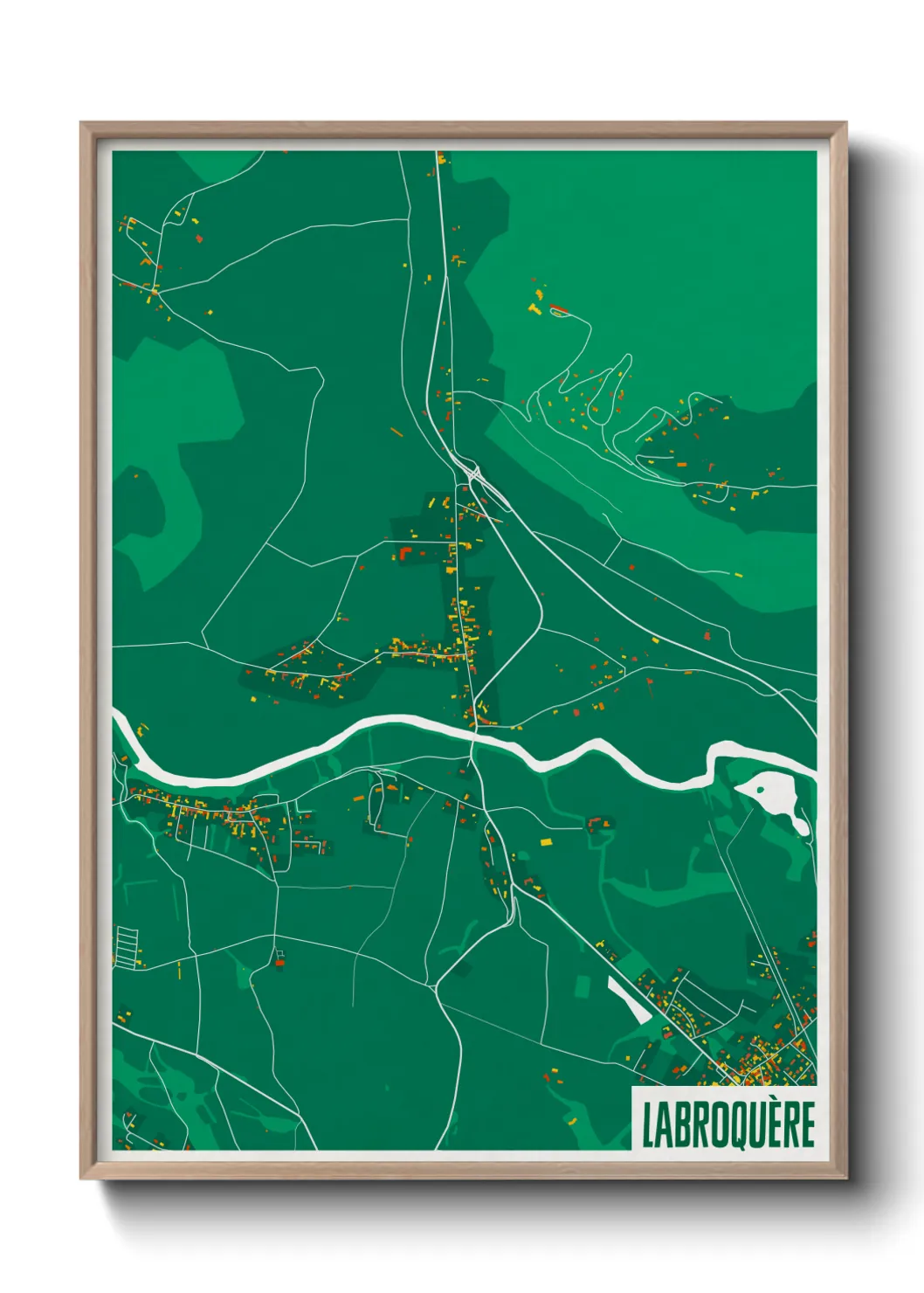 Une affiche de carte sur Labroquère