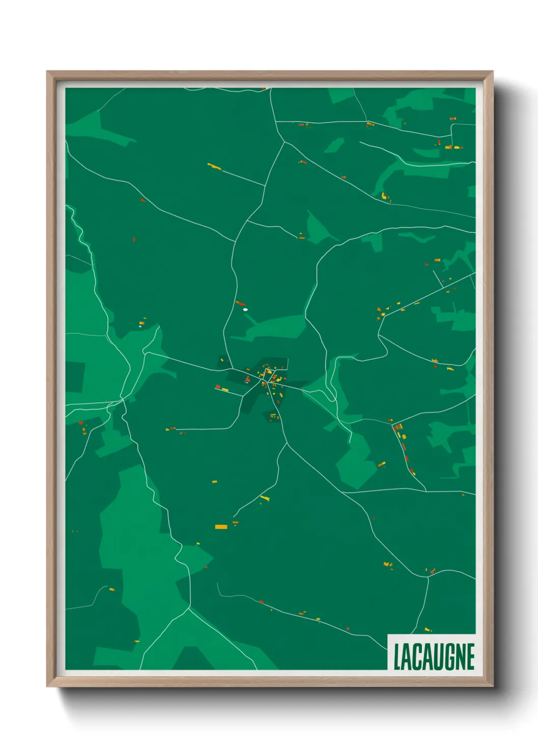 Une affiche de carte sur Lacaugne