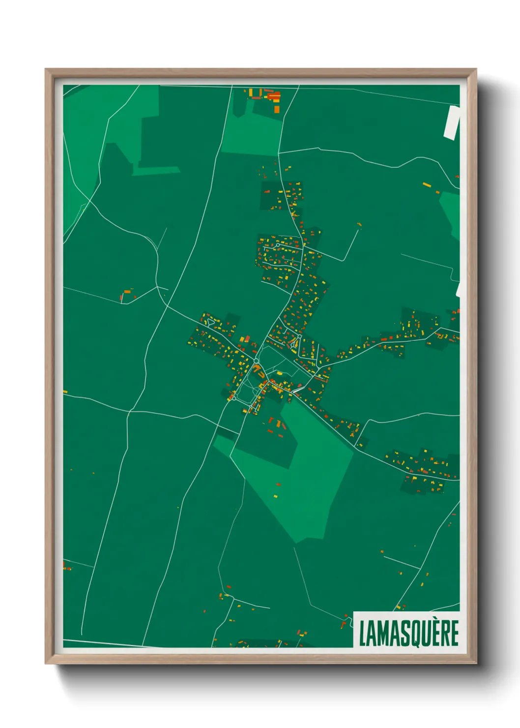 Une affiche de carte sur Lamasquère