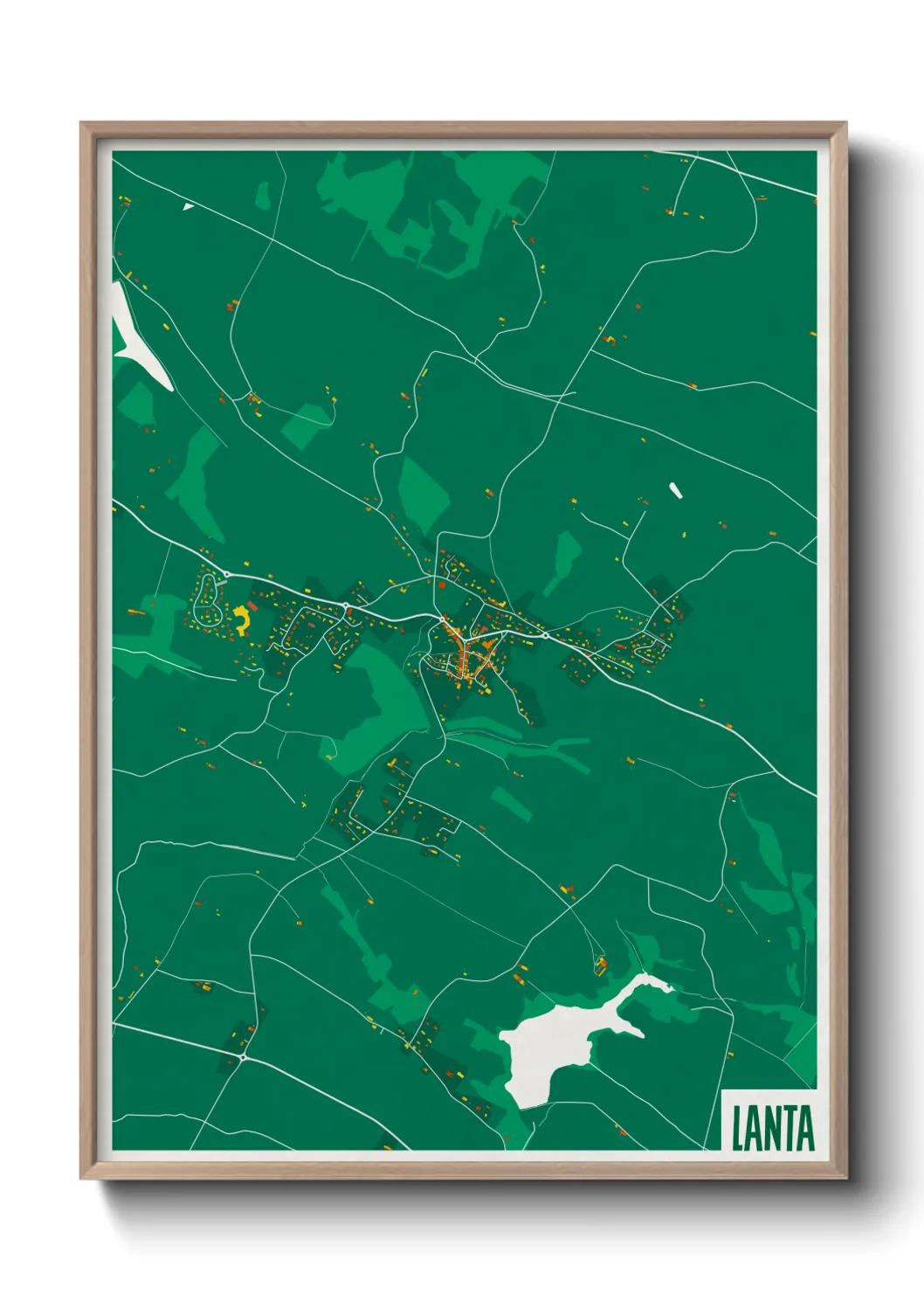 Une affiche de carte sur Lanta