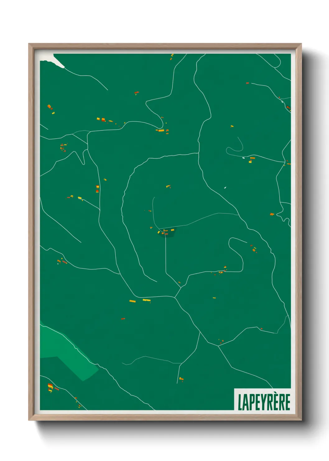 Une affiche de carte sur Lapeyrère