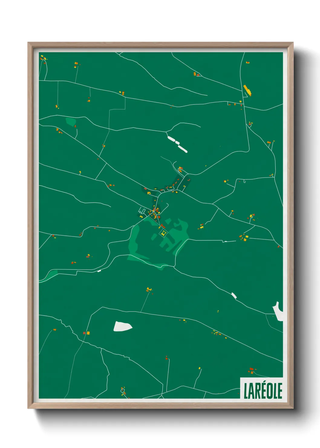 Une affiche de carte sur Laréole