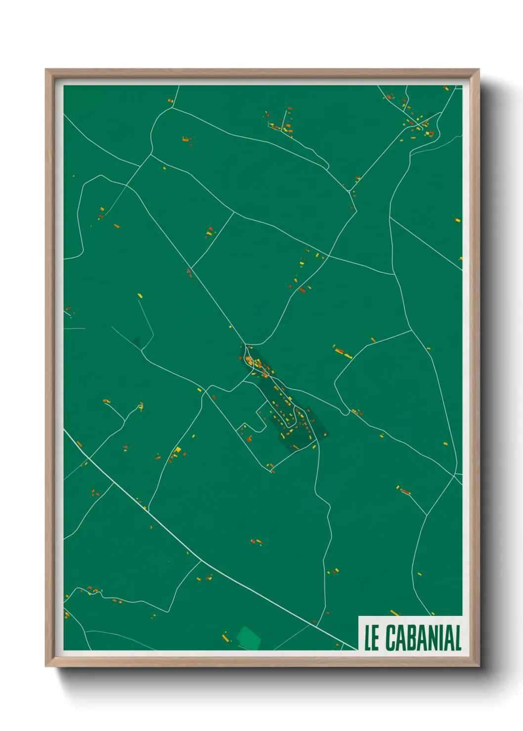 Une affiche de carte sur Le Cabanial