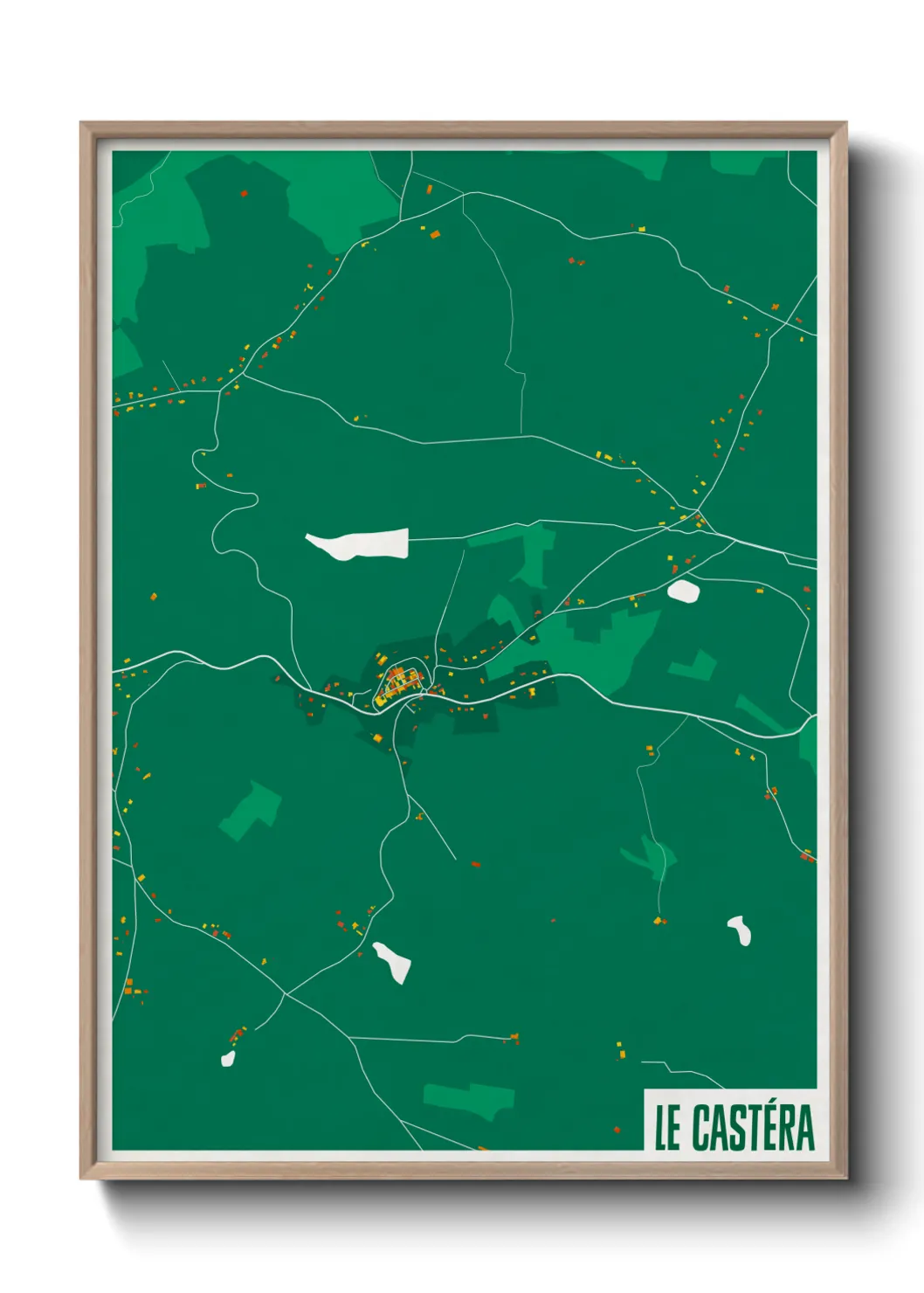 Une affiche de carte sur Le Castéra