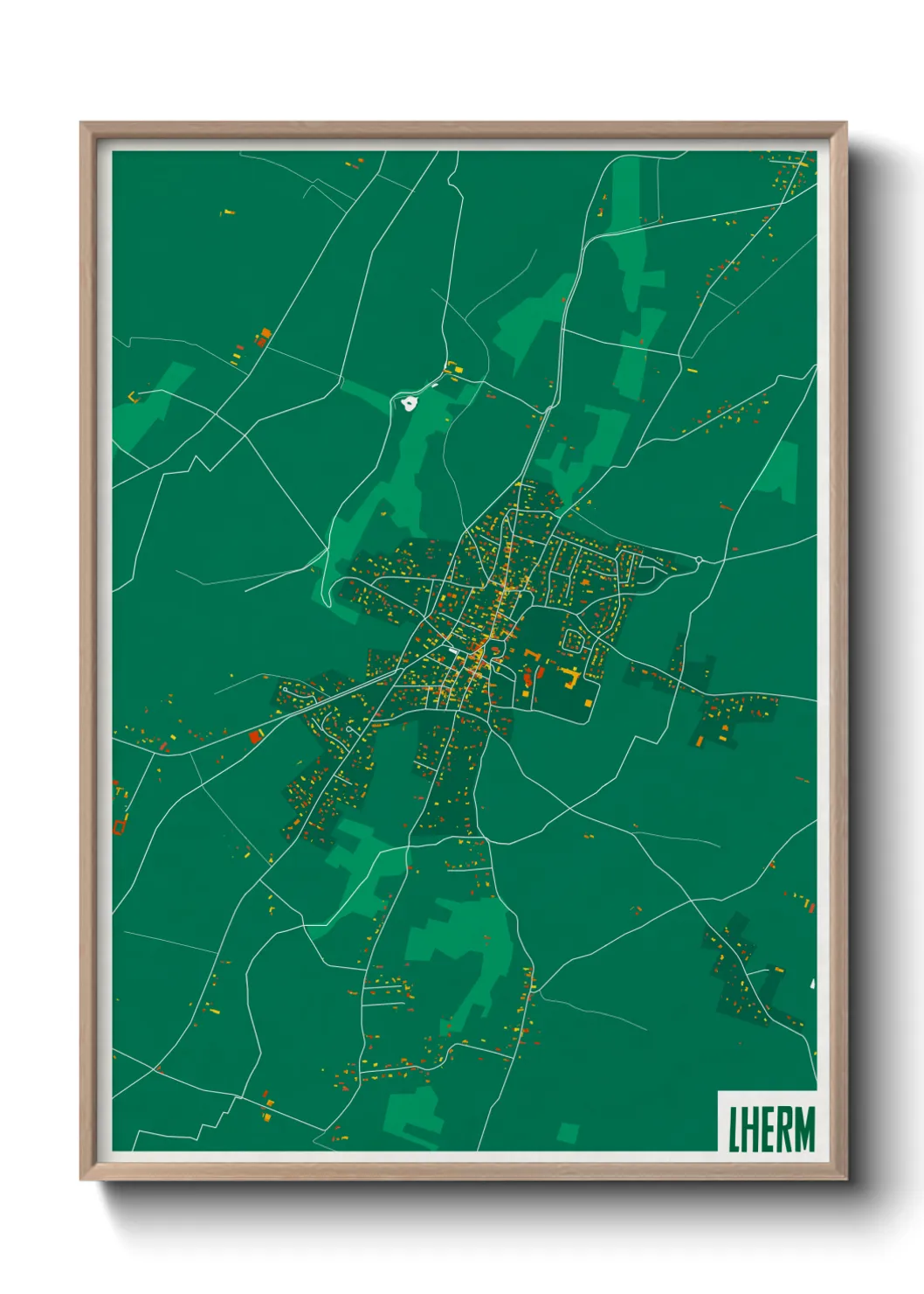 Une affiche de carte sur Lherm