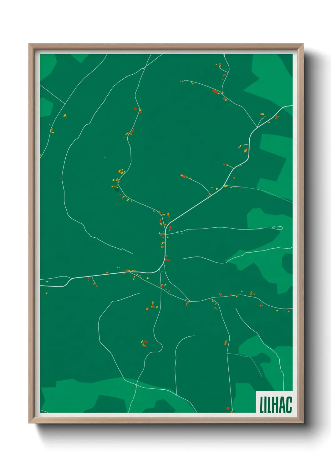 Une affiche de carte sur Lilhac