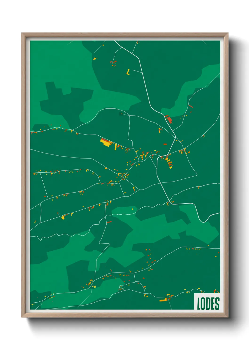 Une affiche de carte sur Lodes