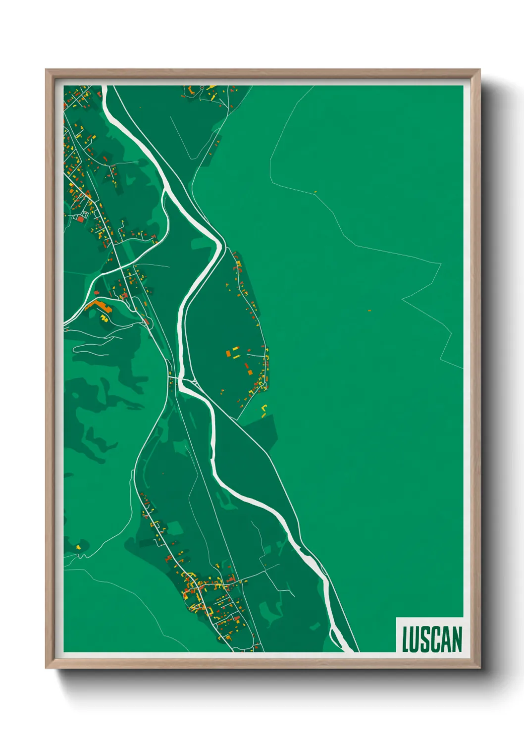 Une affiche de carte sur Luscan