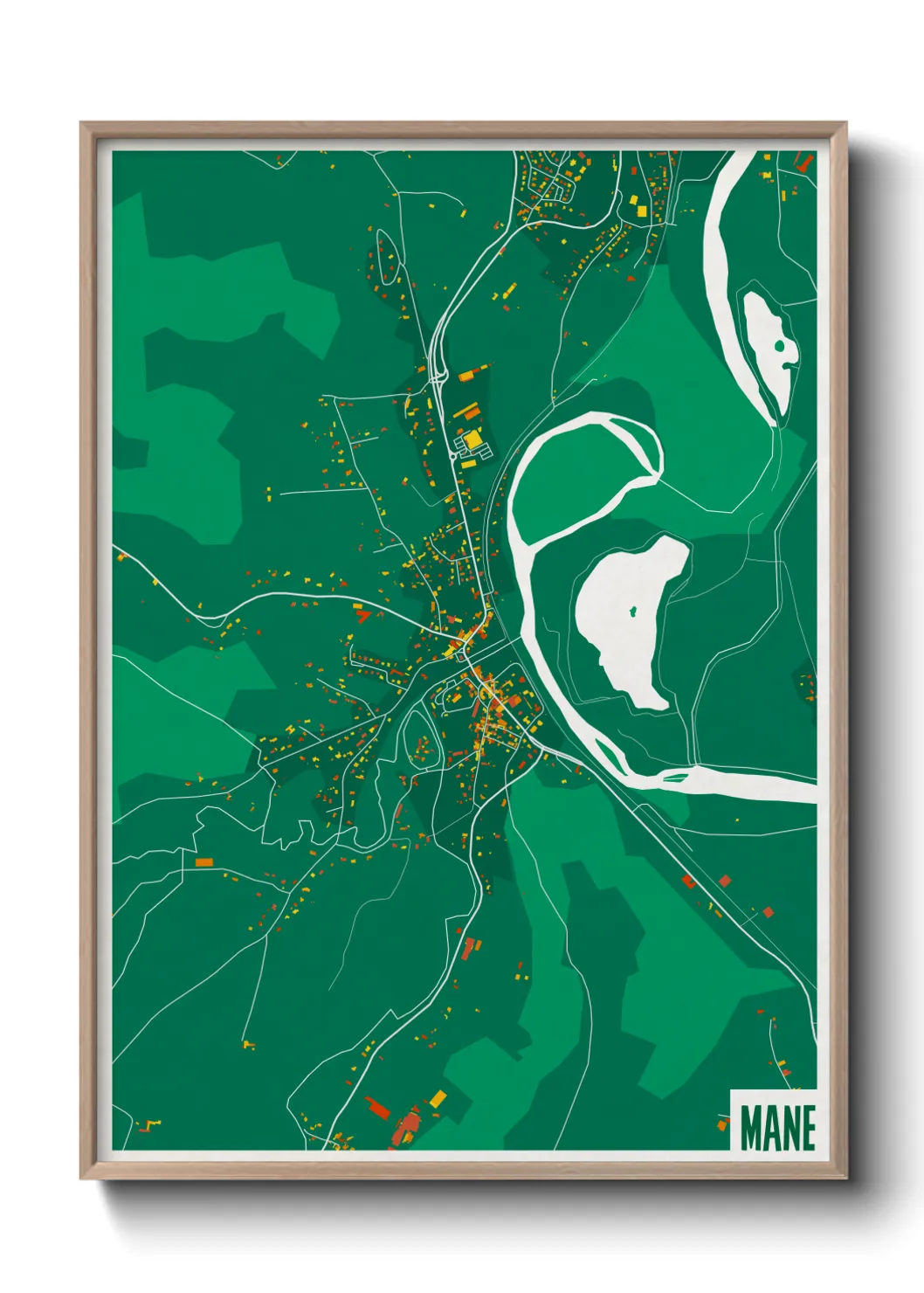 Une affiche de carte sur Mane