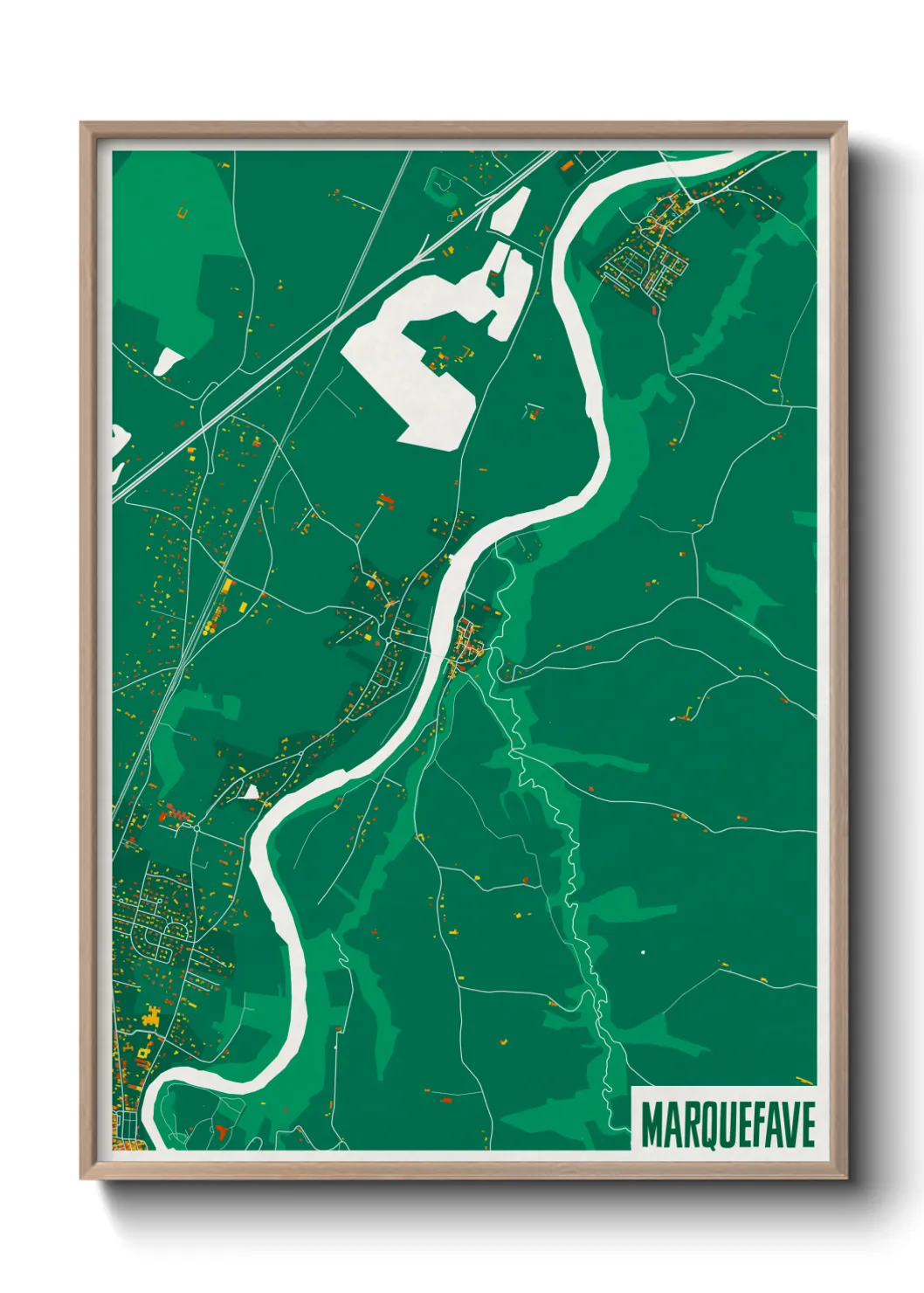 Une affiche de carte sur Marquefave