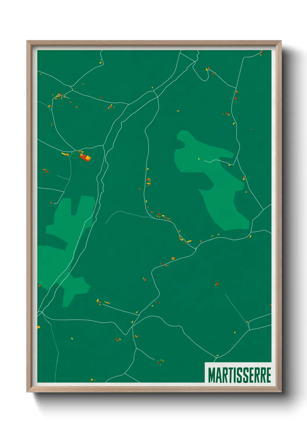 Une affiche de carte sur Martisserre