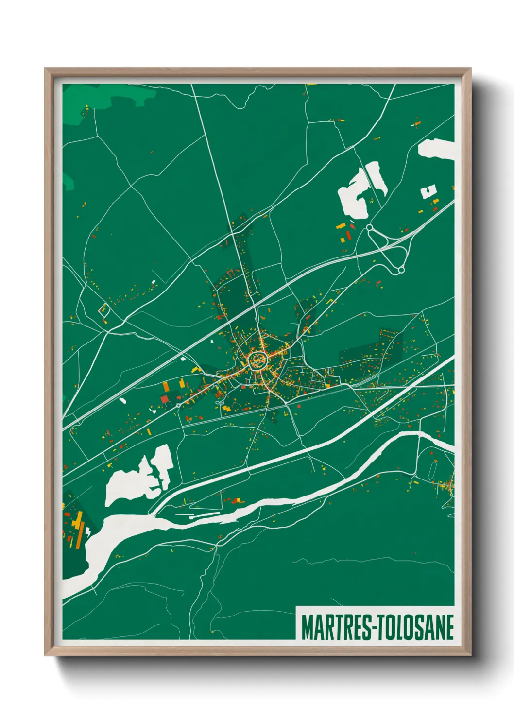 Une affiche de carte sur Martres-Tolosane
