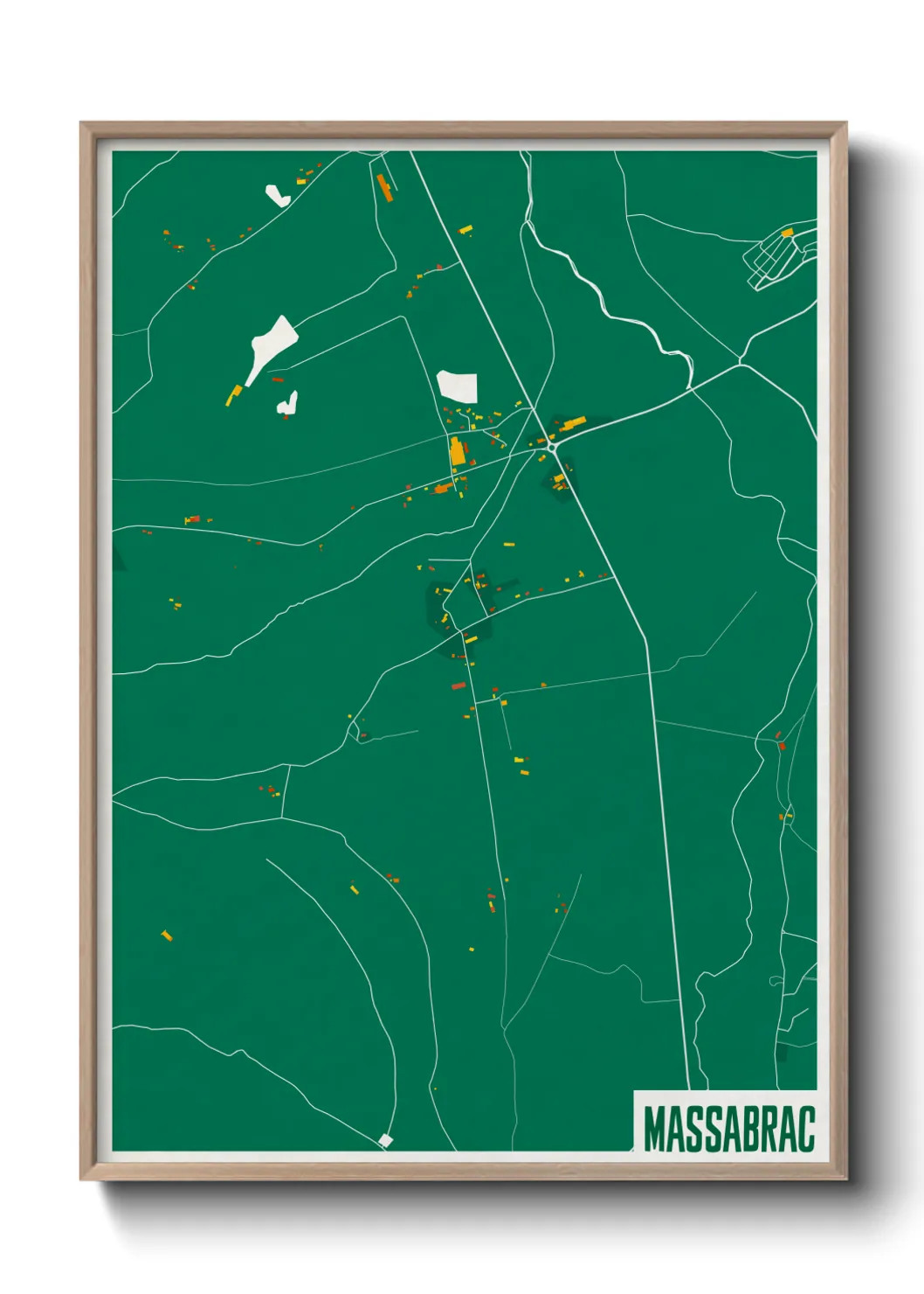 Une affiche de carte sur Massabrac