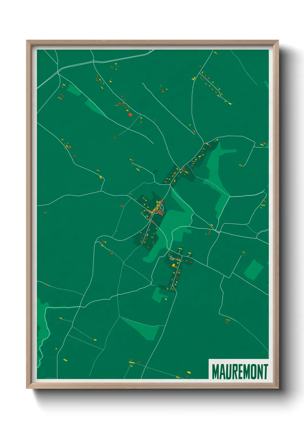 Une affiche de carte sur Mauremont