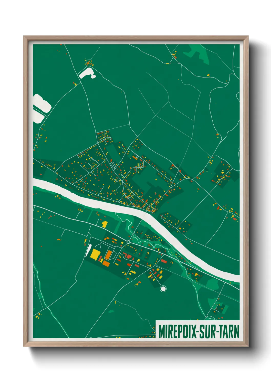 Une affiche de carte sur Mirepoix-sur-Tarn