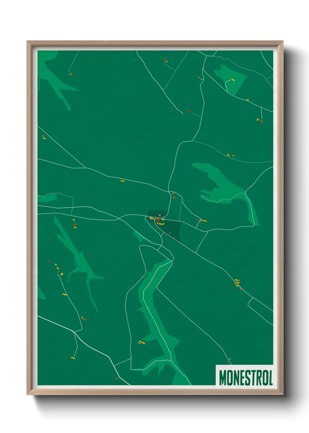 Une affiche de carte sur Monestrol