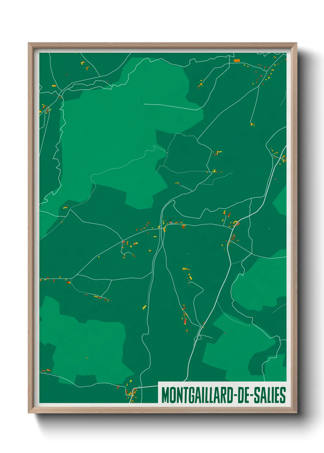 Une affiche de carte sur Montgaillard-de-Salies