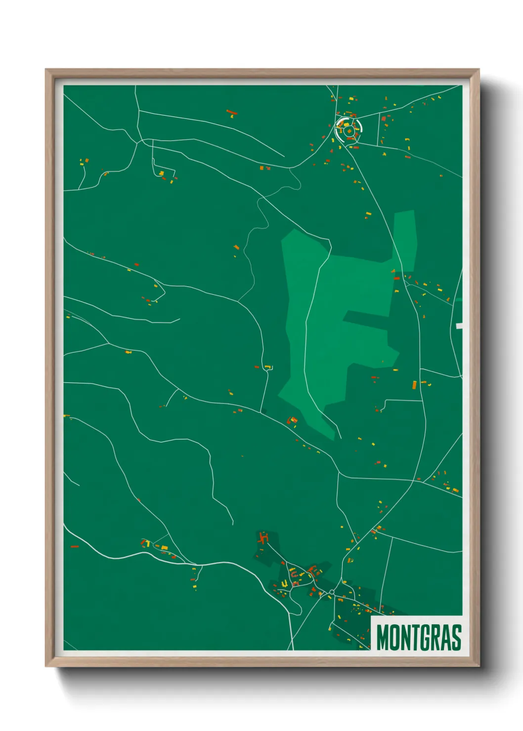 Une affiche de carte sur Montgras