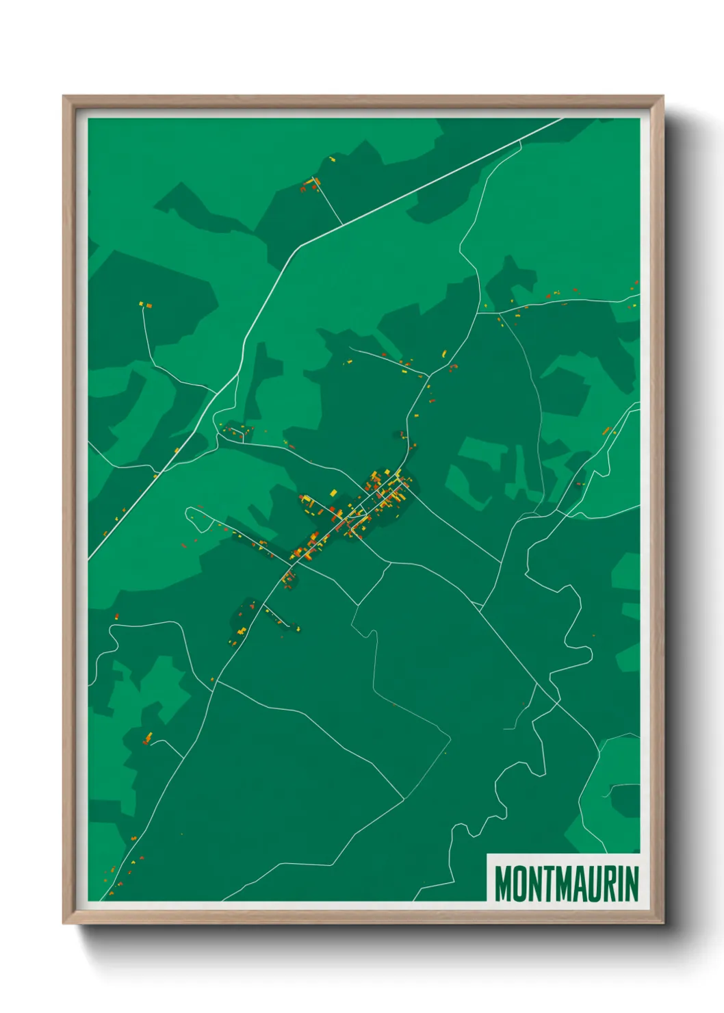 Une affiche de carte sur Montmaurin