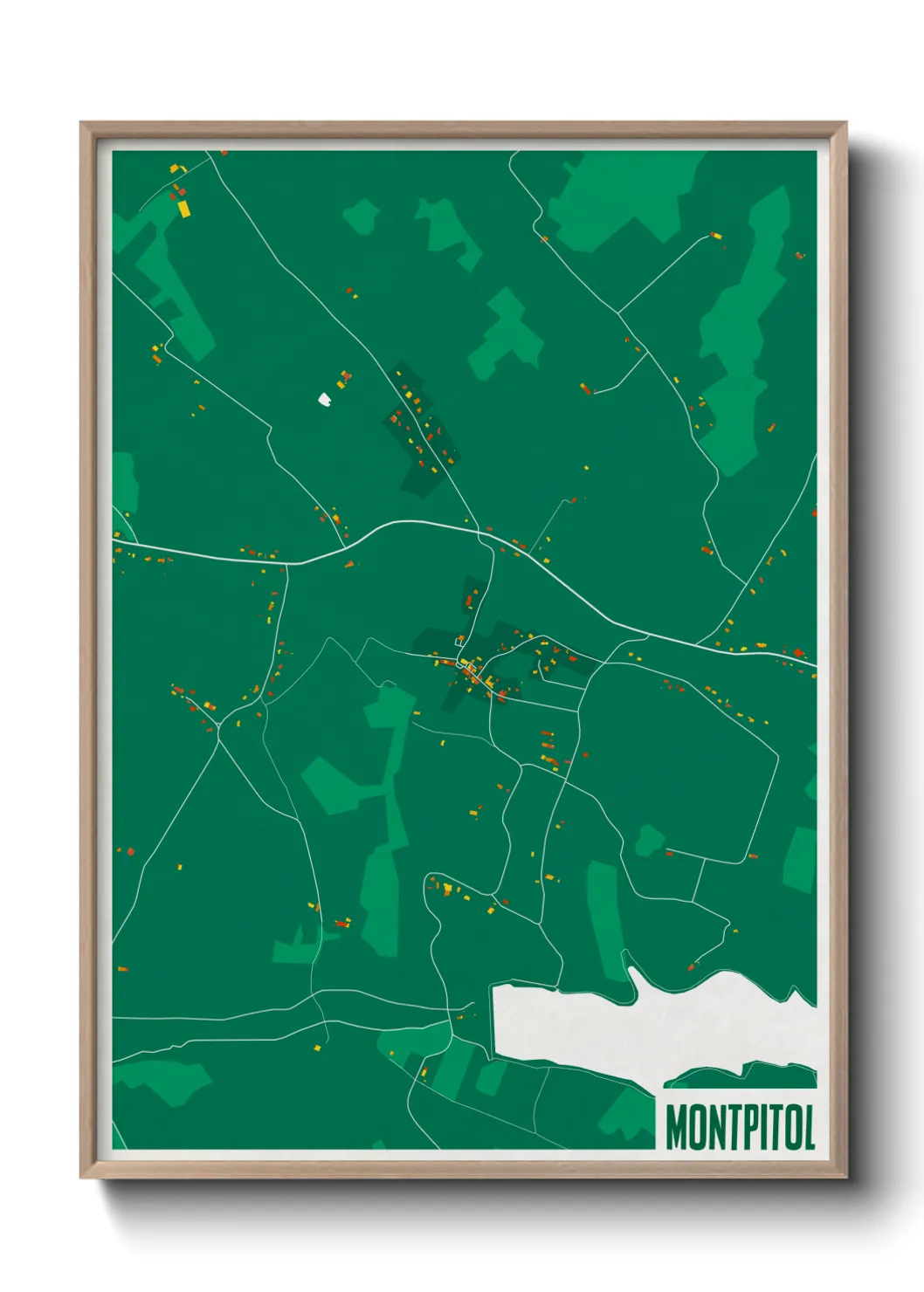 Une affiche de carte sur Montpitol