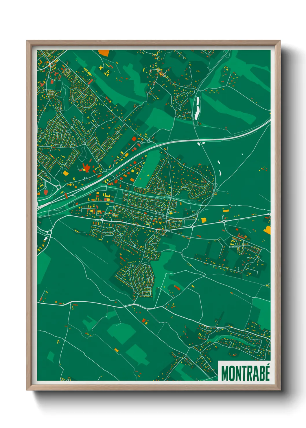 Une affiche de carte sur Montrabé