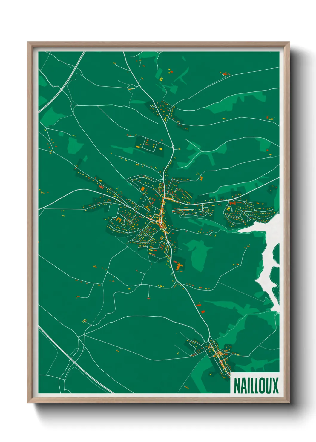 Une affiche de carte sur Nailloux