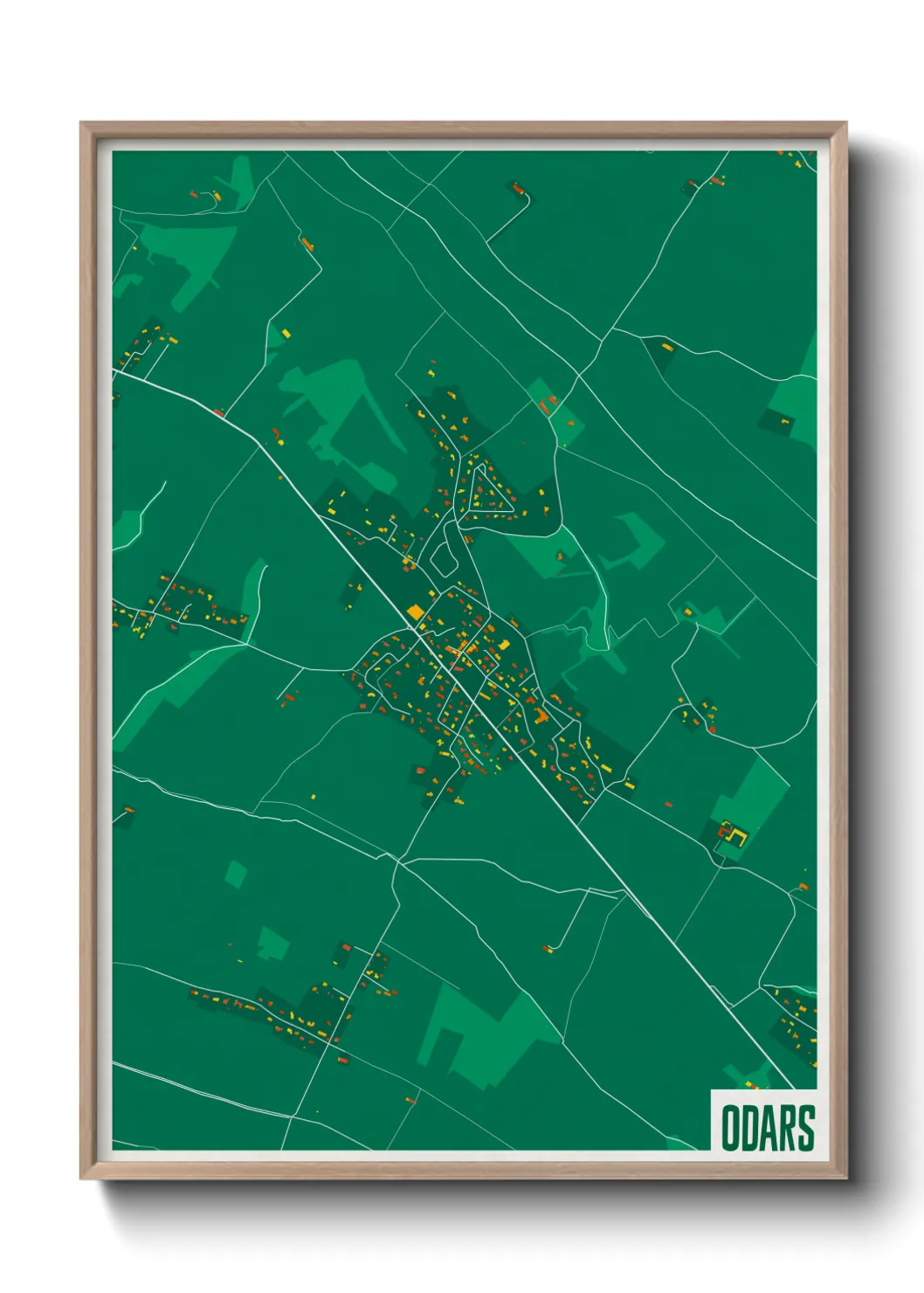 Une affiche de carte sur Odars