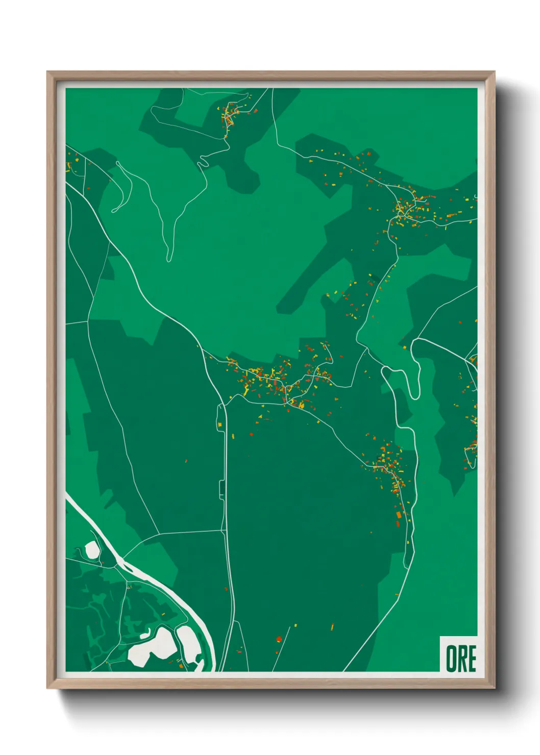 Une affiche de carte sur Ore