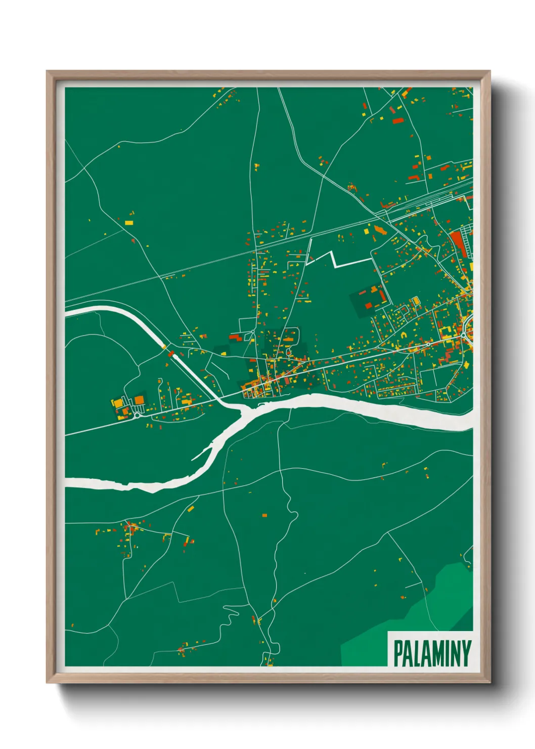 Une affiche de carte sur Palaminy