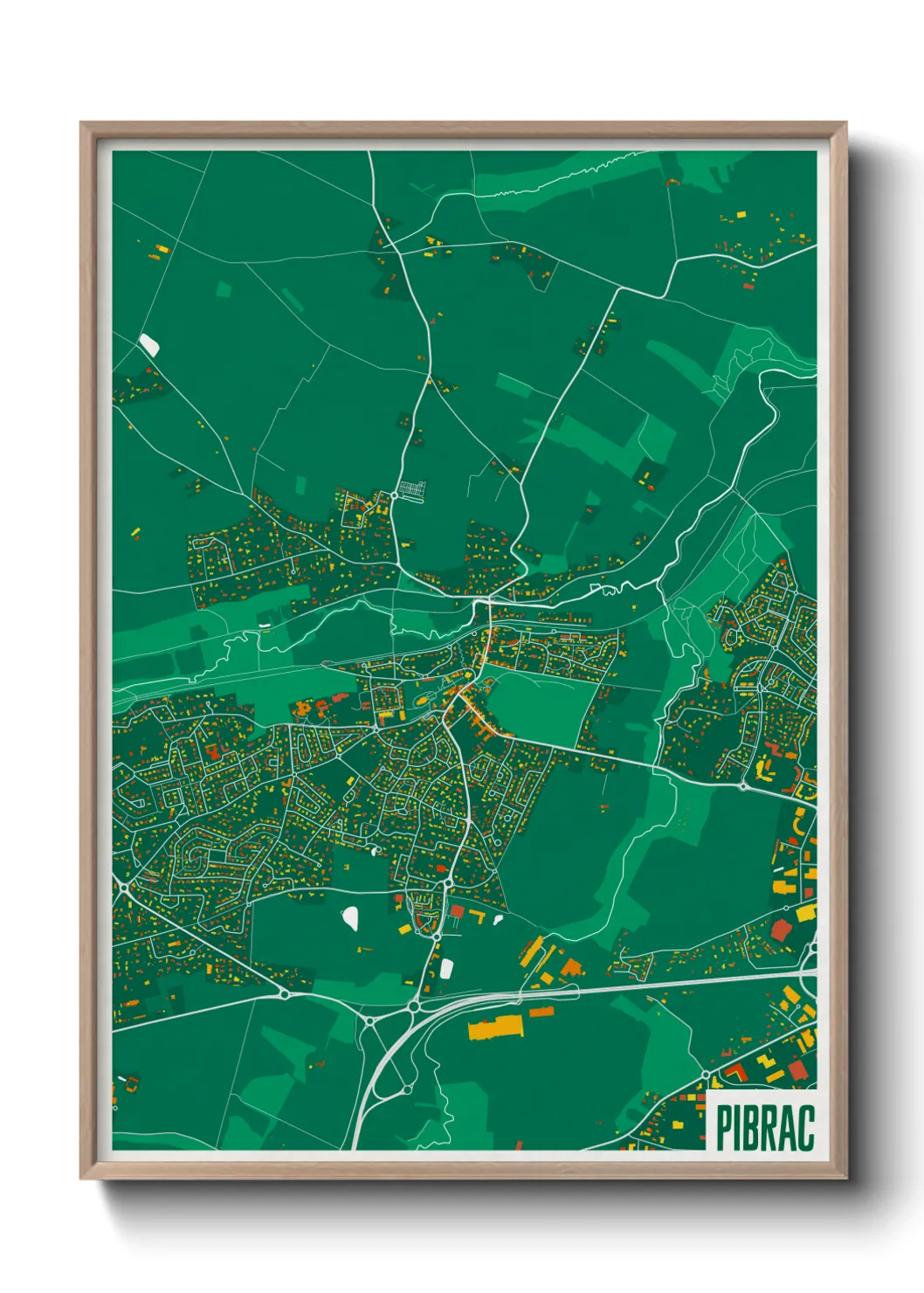 Une affiche de carte sur Pibrac