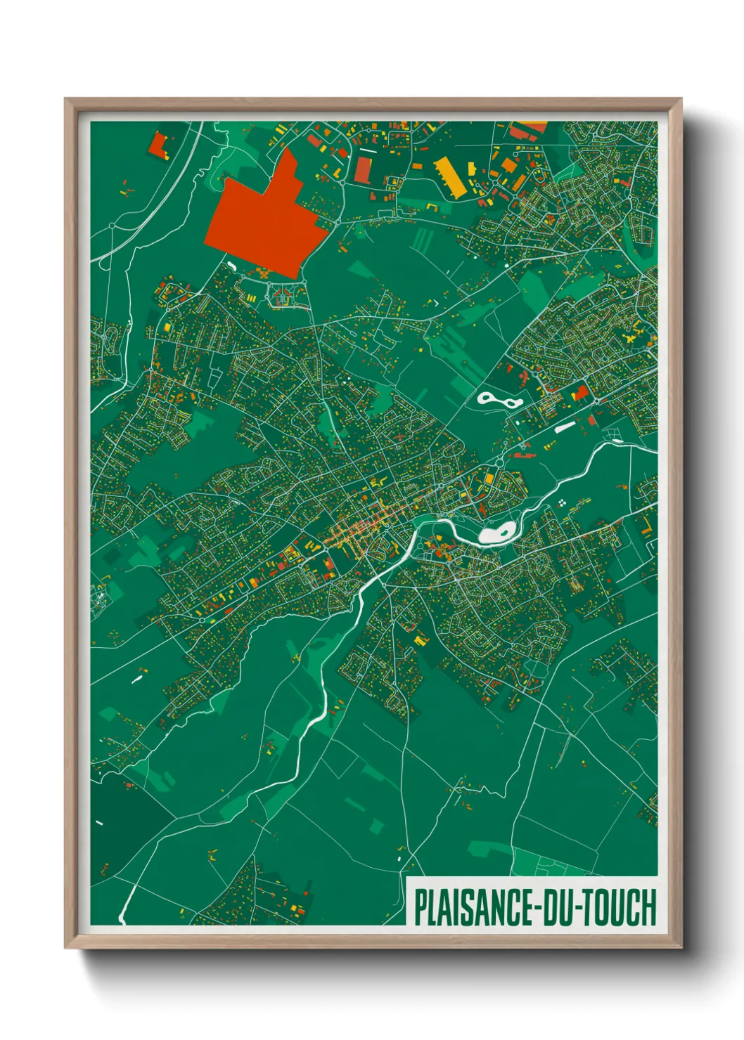 Une affiche de carte sur Plaisance-du-Touch