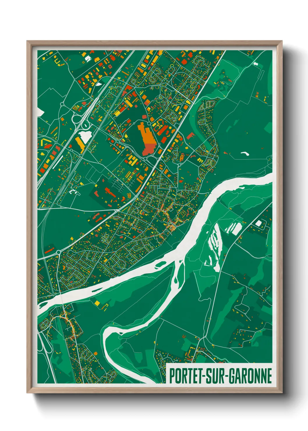 Une affiche de carte sur Portet-sur-Garonne