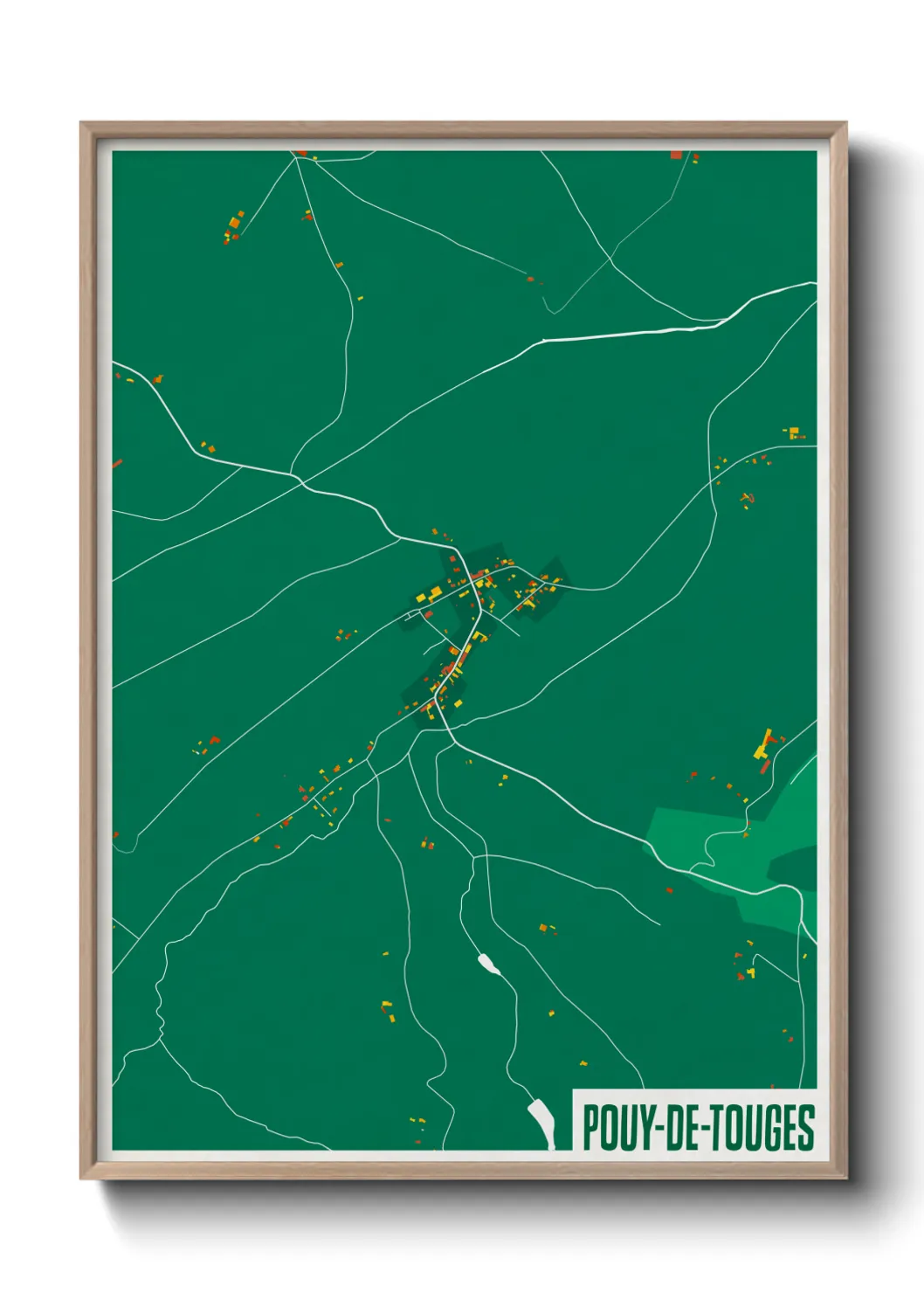 Une affiche de carte sur Pouy-de-Touges